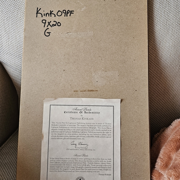 Thomas Kinkade 1998 Framed Autumn Gate & Beyond With Certificate Of Authenticity - Picture 7 of 11